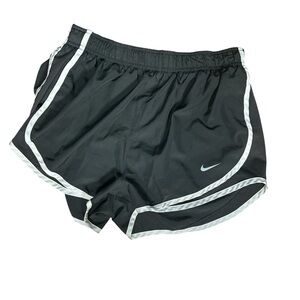 Nike Dri-FIT Running Shorts Black White Trim Size M